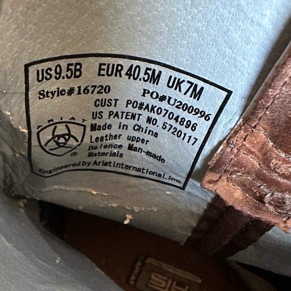 Ariat Women's Square Toe Short Boots Flame Stitch & Stars Leather vintage 9.5B - Picture 11 of 16